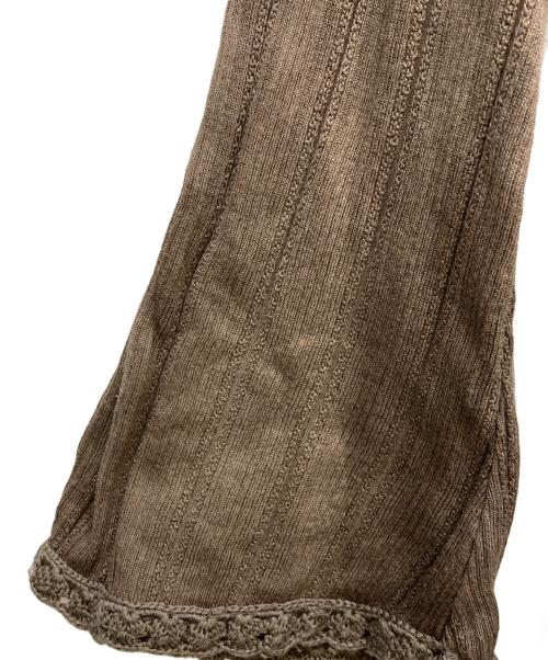 BURBERRY LONDON（バーバリーロンドン）BURBERRY LONDON (バーバリーロンドン) クロシェヘムカーディガン ブラウン サイズ:Sの古着・服飾アイテム