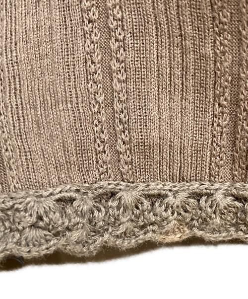 BURBERRY LONDON（バーバリーロンドン）BURBERRY LONDON (バーバリーロンドン) クロシェヘムカーディガン ブラウン サイズ:Sの古着・服飾アイテム