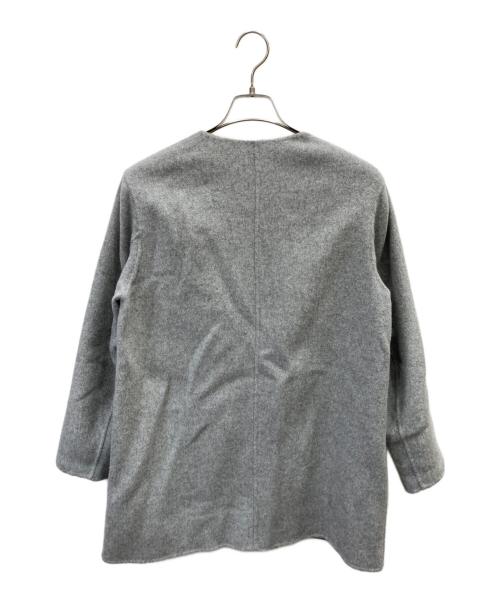 MACKINTOSH PHILOSOPHY（マッキントッシュ フィロソフィー）MACKINTOSH PHILOSOPHY (マッキントッシュ フィロソフィー) ノーカラーリバーコート グレー サイズ:36の古着・服飾アイテム