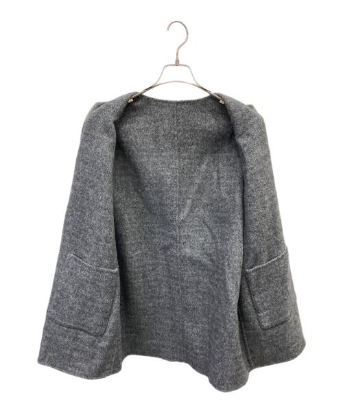 MACKINTOSH PHILOSOPHY（マッキントッシュ フィロソフィー）MACKINTOSH PHILOSOPHY (マッキントッシュ フィロソフィー) ノーカラーリバーコート グレー サイズ:36の古着・服飾アイテム