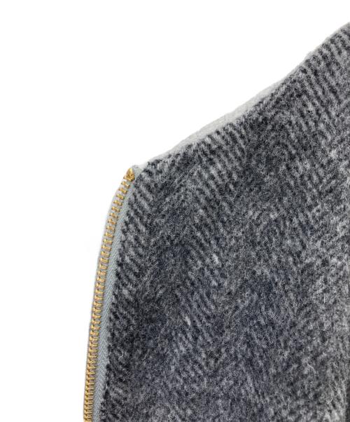 MACKINTOSH PHILOSOPHY（マッキントッシュ フィロソフィー）MACKINTOSH PHILOSOPHY (マッキントッシュ フィロソフィー) ノーカラーリバーコート グレー サイズ:36の古着・服飾アイテム