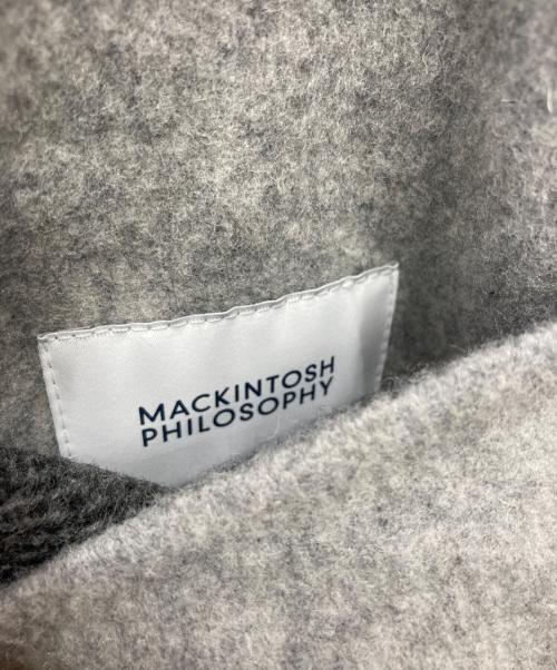 MACKINTOSH PHILOSOPHY（マッキントッシュ フィロソフィー）MACKINTOSH PHILOSOPHY (マッキントッシュ フィロソフィー) ノーカラーリバーコート グレー サイズ:36の古着・服飾アイテム