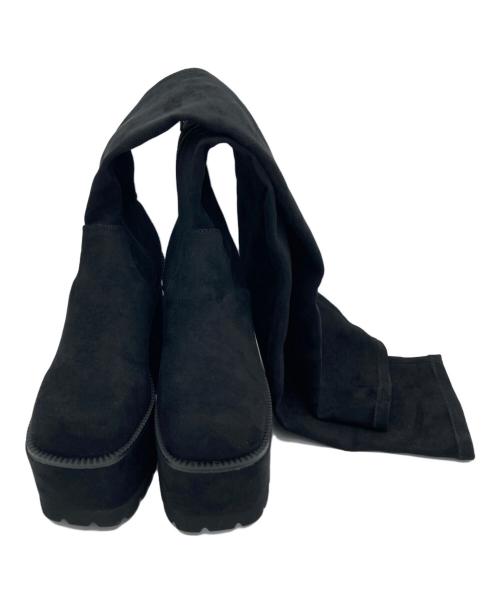 EMODA（エモダ）EMODA (エモダ) スクエアフィットロングブーツ ブラック サイズ:S 未使用品の古着・服飾アイテム