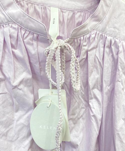 kelen（ケレン）kelen (ケレン) コットンシャーリングスリーブデザインドレス ライラック サイズ:M 未使用品の古着・服飾アイテム