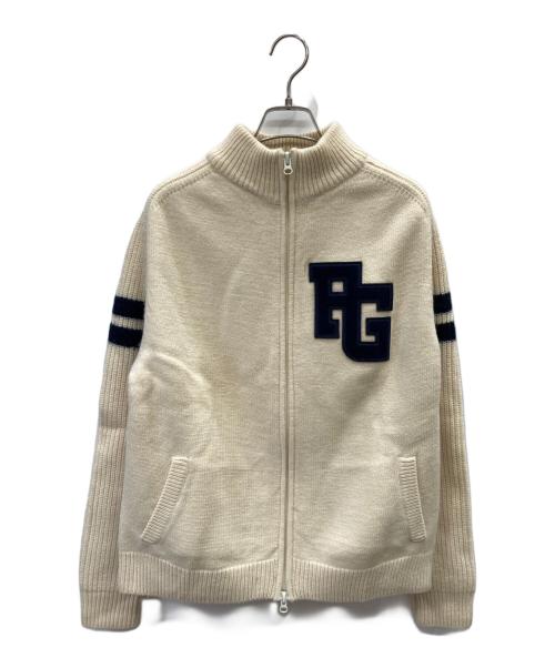 PEARLY GATES（パーリーゲイツ）PEARLY GATES (パーリーゲイツ) フルジップ ニットジャケット アイボリー サイズ:5の古着・服飾アイテム