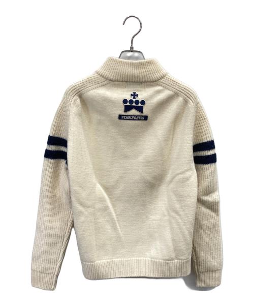 PEARLY GATES（パーリーゲイツ）PEARLY GATES (パーリーゲイツ) フルジップ ニットジャケット アイボリー サイズ:5の古着・服飾アイテム