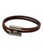 HERMESエルメス）の古着「トゥルニトレザーブレスレット」｜ブラウン