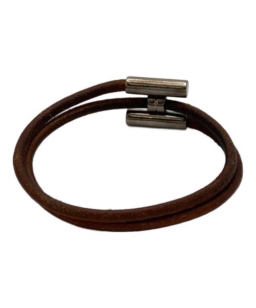 HERMES（エルメス）HERMES (エルメス) トゥルニトレザーブレスレット ブラウンの古着・服飾アイテム