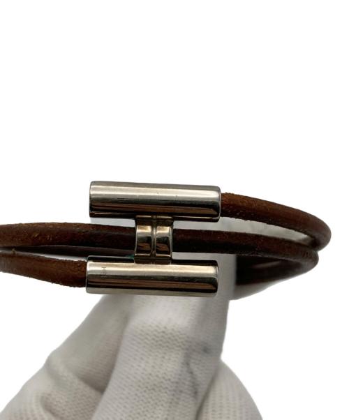 HERMES（エルメス）HERMES (エルメス) トゥルニトレザーブレスレット ブラウンの古着・服飾アイテム