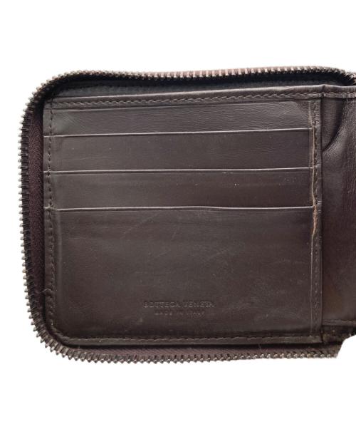 BOTTEGA VENETA（ボッテガベネタ）BOTTEGA VENETA (ボッテガベネタ) イントレチャートラウンドファスナー財布 ブラウンの古着・服飾アイテム