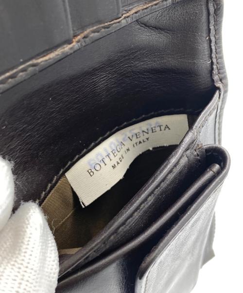 BOTTEGA VENETA（ボッテガベネタ）BOTTEGA VENETA (ボッテガベネタ) イントレチャートラウンドファスナー財布 ブラウンの古着・服飾アイテム