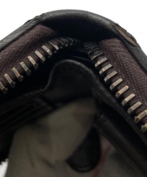 BOTTEGA VENETA（ボッテガベネタ）BOTTEGA VENETA (ボッテガベネタ) イントレチャートラウンドファスナー財布 ブラウンの古着・服飾アイテム