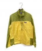 Patagoniaパタゴニア）の古着「フーディニ・スタッシュ・1/2ジップ・プルオーバー」｜グリーン×イエロー