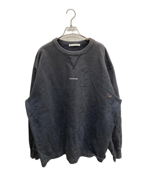 Acne studios（アクネ ストゥディオス）ACNE STUDIOS (アクネ ストゥディオス) コットンロゴスウェット ブラック サイズ:Lの古着・服飾アイテム
