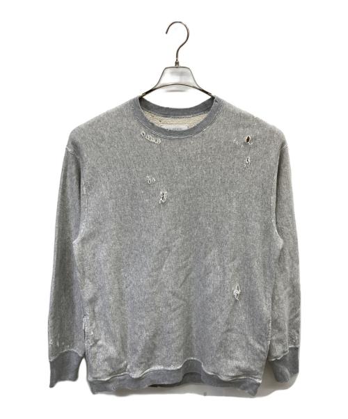 PERS PROJECTS（パースプロジェクト）PERS PROJECTS (パースプロジェクト) rroomm (ルーム) crew damage trainer グレー サイズ:3の古着・服飾アイテム