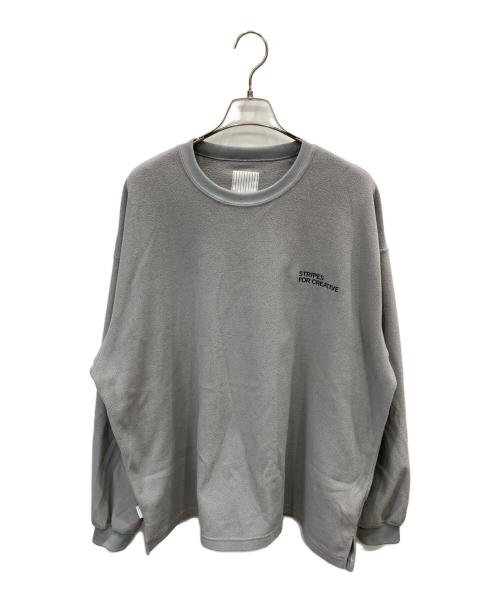 Stripes For Creative（ストライプ フォー クリエイティブ）Stripes For Creative (ストライプ フォー クリエイティブ) ロゴ刺繍フリーススウェット ライトグレー サイズ:XXLの古着・服飾アイテム