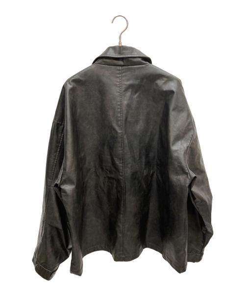 epnok（エプノック）epnok (エプノック) フェイクレザージャケット ブラウン サイズ:Lの古着・服飾アイテム