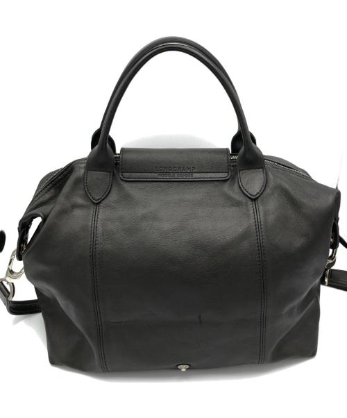 LONGCHAMP（ロンシャン）LONGCHAMP (ロンシャン) ル・プリアージュ キュイール 2wayレザーショルダーバッグ ブラックの古着・服飾アイテム