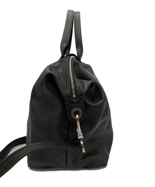 LONGCHAMP（ロンシャン）LONGCHAMP (ロンシャン) ル・プリアージュ キュイール 2wayレザーショルダーバッグ ブラックの古着・服飾アイテム