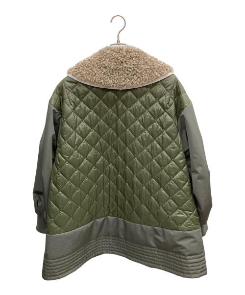 UN3D.（アンスリード）UN3D. (アンスリード) ファブリックミックスミドルコート カーキ サイズ:Ｍの古着・服飾アイテム