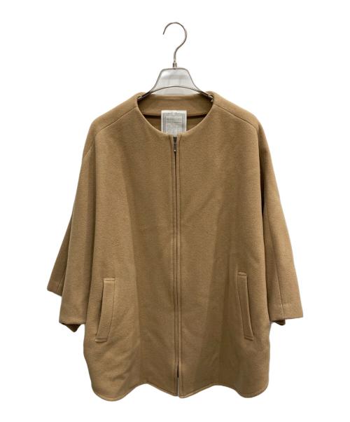 BEARDSLEY（ビアズリー）BEARDSLEY (ビアズリー) ウールポンチョコート キャメル サイズ:FREEの古着・服飾アイテム