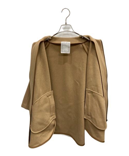 BEARDSLEY（ビアズリー）BEARDSLEY (ビアズリー) ウールポンチョコート キャメル サイズ:FREEの古着・服飾アイテム