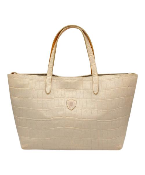 Felisi（フェリージ）Felisi (フェリージ) クロコ型押しトートバッグ アイボリーの古着・服飾アイテム