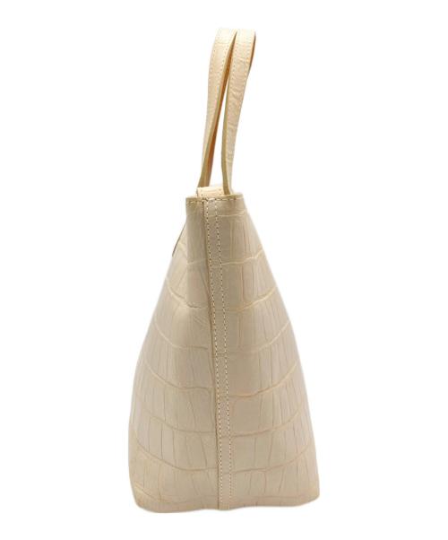 Felisi（フェリージ）Felisi (フェリージ) クロコ型押しトートバッグ アイボリーの古着・服飾アイテム