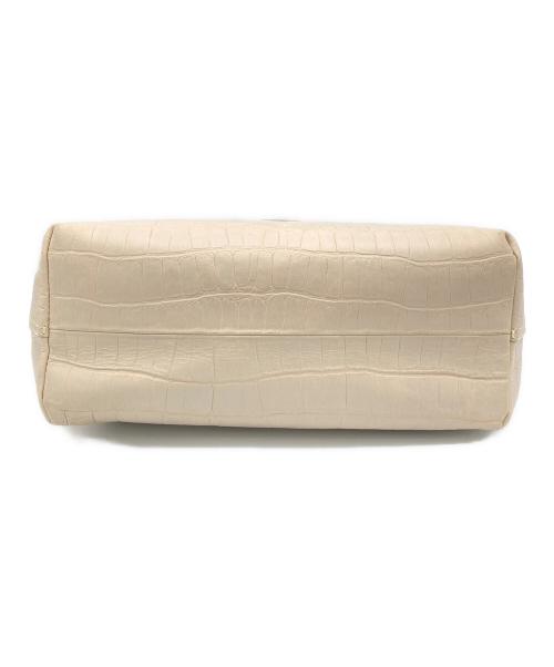 Felisi（フェリージ）Felisi (フェリージ) クロコ型押しトートバッグ アイボリーの古着・服飾アイテム