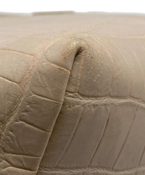 Felisi（フェリージ）Felisi (フェリージ) クロコ型押しトートバッグ アイボリーの古着・服飾アイテム