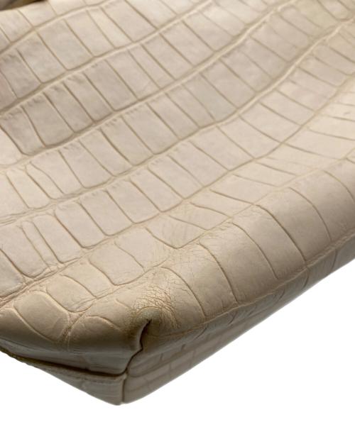 Felisi（フェリージ）Felisi (フェリージ) クロコ型押しトートバッグ アイボリーの古着・服飾アイテム