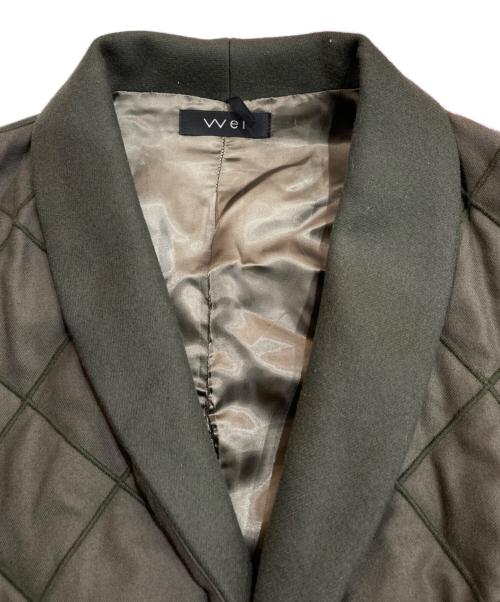 Wei（ウェイ）Wei (ウェイ) カッティングデザインチェスターコート カーキ サイズ:FREEの古着・服飾アイテム