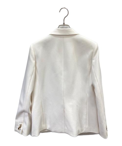 NOLLEY'S sophi（ノーリーズソフィー）NOLLEY'S sophi (ノーリーズソフィー) ウォッシャブルサージシャークダブルジャケット ホワイト サイズ:M 未使用品の古着・服飾アイテム