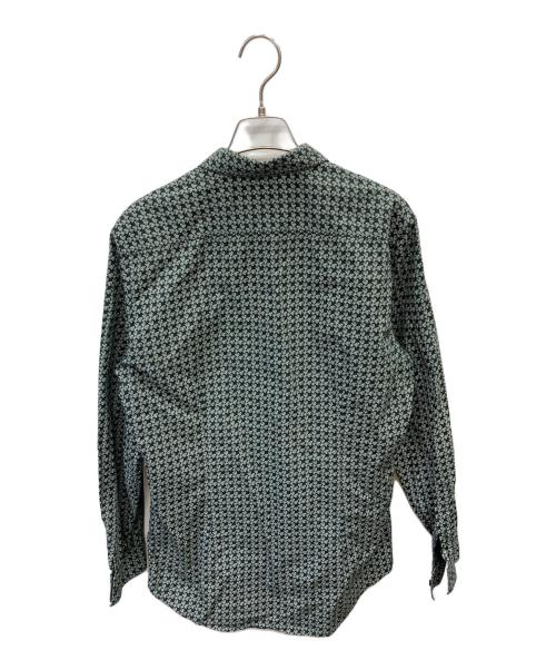 GUCCI（グッチ）GUCCI (グッチ) ビットプリント総柄シャツ グリーン サイズ:41/16の古着・服飾アイテム