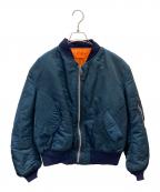 ALPHAアルファ）の古着「90s MA-1ジャケット」｜ネイビー