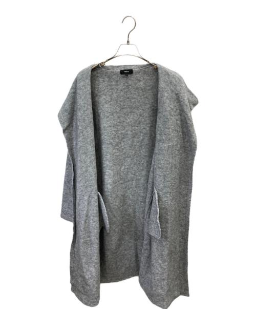 theory（セオリー）theory (セオリー) Fine Avalon 2 Jinsen S ニットコート グレー サイズ:Sの古着・服飾アイテム