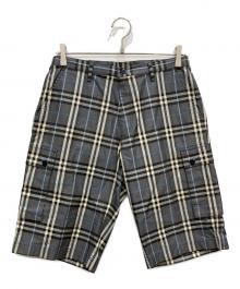 BURBERRY BLACK LABEL（バーバリーブラックレーベル）の古着「ノバチェックハーフパンツ」｜グレー