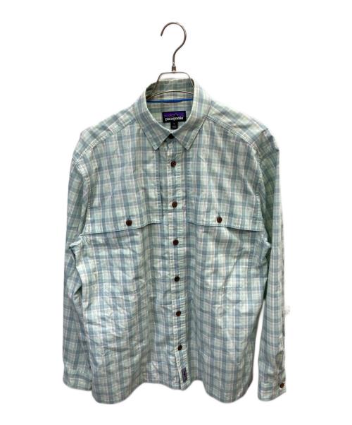 Patagonia（パタゴニア）Patagonia (パタゴニア) L/S Island Hopper Shirt/アイランドホッパーシャツ グリーン サイズ:Ｍの古着・服飾アイテム