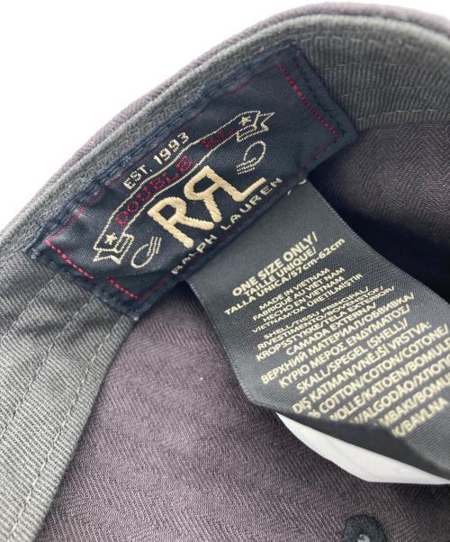 RRL（ダブルアールエル）RRL (ダブルアールエル) ウィングロゴツイルボールキャップ ブラック サイズ:OSの古着・服飾アイテム