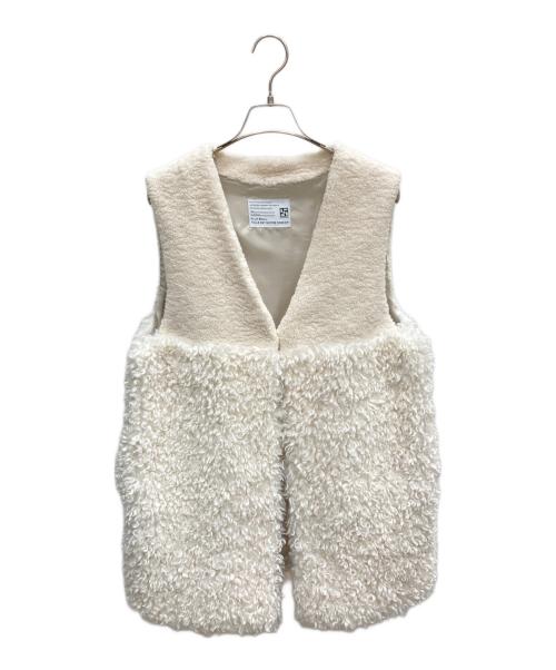 PASSIONE（パシオーネ）PASSIONE (パシオーネ) プードルファーボアベスト ホワイト サイズ:Mの古着・服飾アイテム