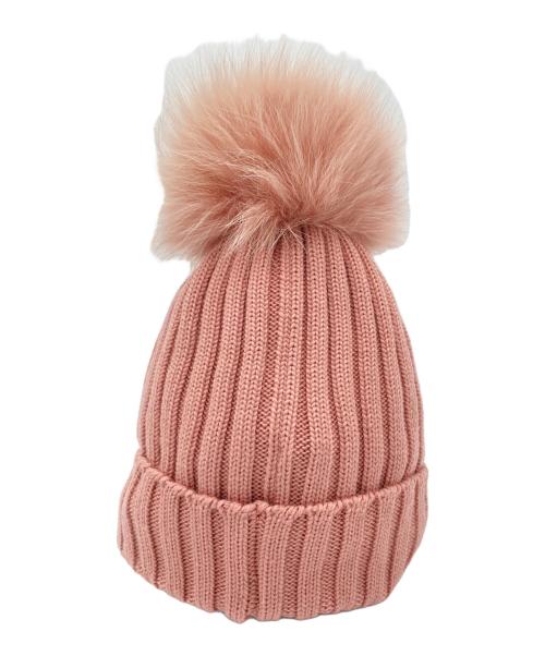 MONCLER（モンクレール）MONCLER (モンクレール) ぽんぽんニット帽 ピンクの古着・服飾アイテム