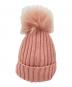 MONCLER (モンクレール) ぽんぽんニット帽 ピンク：14000円