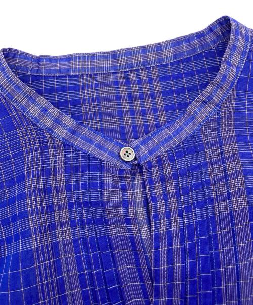 MACPHEE（マカフィー）MACPHEE (マカフィー) コットンオーガンジーノースリーブブラウス ブルー サイズ:36の古着・服飾アイテム