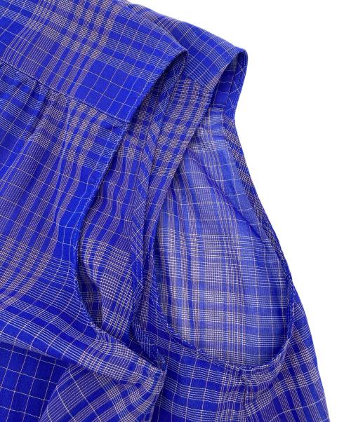 MACPHEE（マカフィー）MACPHEE (マカフィー) コットンオーガンジーノースリーブブラウス ブルー サイズ:36の古着・服飾アイテム