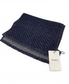 theoryセオリー）の古着「HUBELL PL CASHWOOL マフラー」｜ネイビー