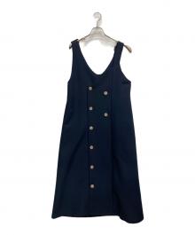 Ameri（アメリ）の古着「2WAY BUTTON DRESS」｜ネイビー