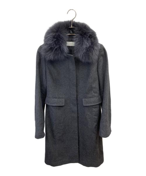 MOTOMACHI Zelal（モトマチゼラール）MOTOMACHI Zelal (モトマチゼラール) カシミヤコート ブラック サイズ:Ｍの古着・服飾アイテム