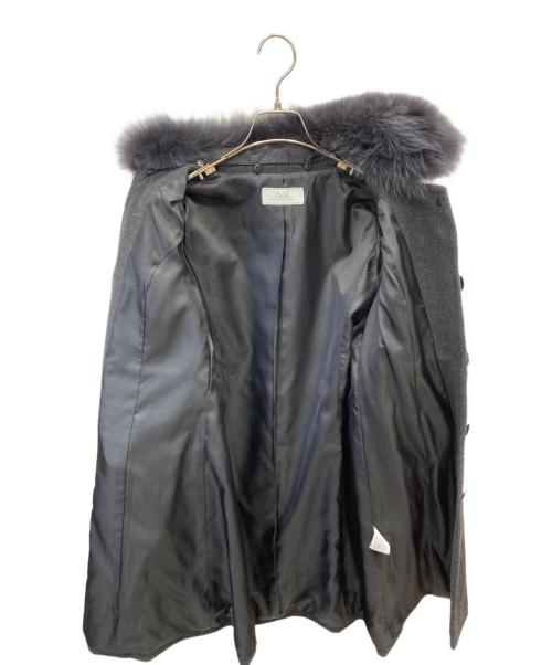 MOTOMACHI Zelal（モトマチゼラール）MOTOMACHI Zelal (モトマチゼラール) カシミヤコート ブラック サイズ:Ｍの古着・服飾アイテム