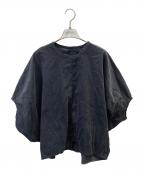mizuiro-indミズイロインド）の古着「コーデュロイドルマンスリーブブラウス」｜ブラック