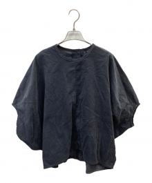 mizuiro-ind（ミズイロインド）の古着「コーデュロイドルマンスリーブブラウス」｜ブラック